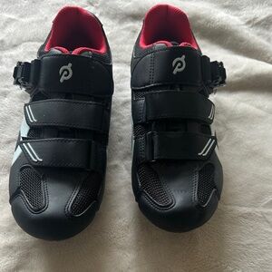 Peloton Black and Red Cycling Shoes